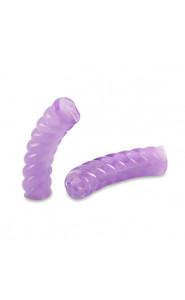 Acrylic Tube Twisted bead 33x8mm Transparent purple